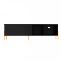 Manhattan Comfort 307AMC182 Bowery 72.83 TV Stand with 4 Shelves in Black and Oak